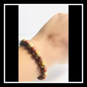 Brown Earth Beaded Bracelet (Wire)